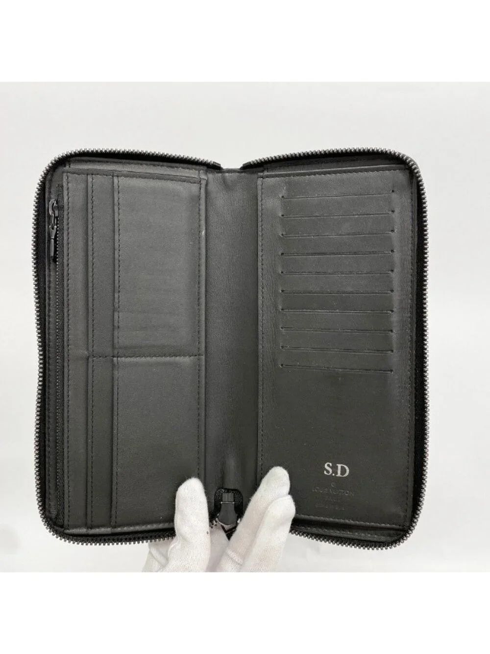 Louis Vuitton Wallet Monogram Shadow Zippy Vertical Black